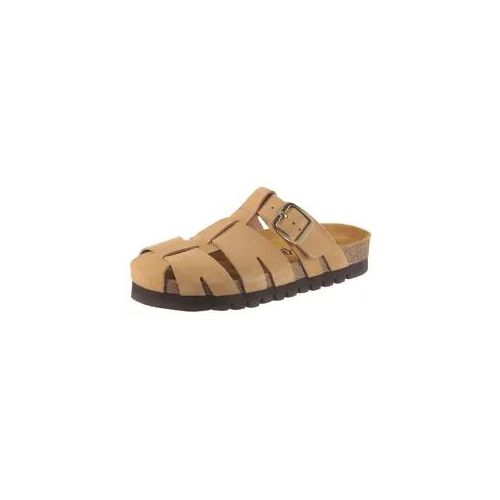 Clog ANISTON SHOES, Damen, Gr. 37, beige, Veloursleder, unifarben, Schuhe Clog, Sommerschuh, Hausschuh, Urlaubsschuh - NEUE KOLLEKTION