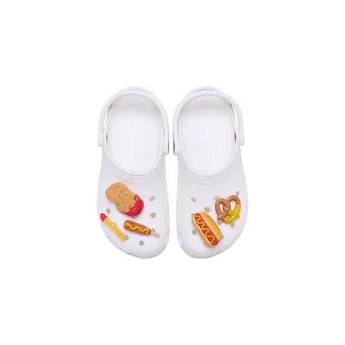 Schuhanstecker CROCS "JibbitzTM YUM Dipped Junk Food", Kinder, gelb multi, PVC, Schuhzubehör Schuhanstecker, Anstecker für Crocs Schuhe mit Food Motive