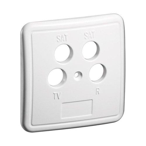 Pro 4 holes cover plate for antenna wall sockets white