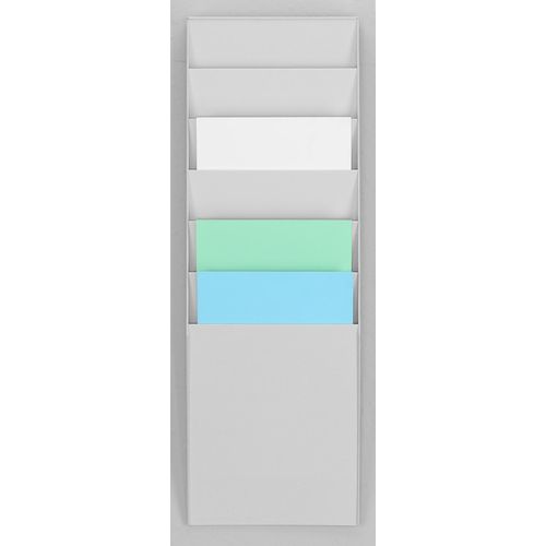 PAPERFLOW Wandprospekthalter DIN A4 6-Fach grau