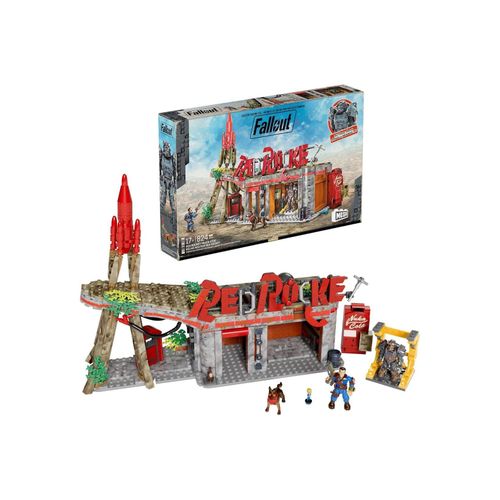 Mattel HXT00 - MEGA - Fallout - Red Rocket Bauset (824 Teile) mit Dogmeat & T-60 Powerrüstung