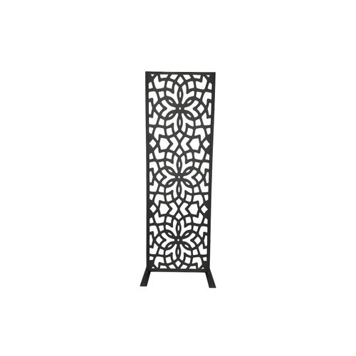 Dekoratives Metallpaneel Metallsichtschutzwand ca. 150 x 50 cm - Schwarz Mosaik