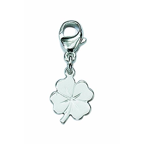 Charm-Einhänger ADELIA´S "Charm Anhänger Kleeblatt 925 Silber – Silberanhänger Kleeblatt", silber, Charms, Damen, Silber 925 (Sterlingsilber), Silberanhänger Kleeblatt
