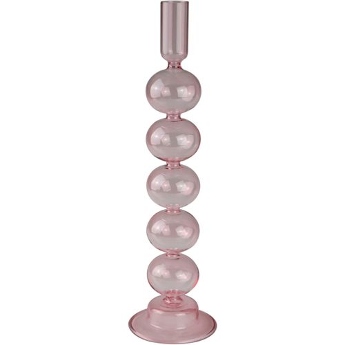 Kerzenleuchter AM DESIGN "Stabkerzenhalter aus Glas", rosa (rose), H:30cm Ø:9cm, Glas, Kerzenhalter, Höhe ca. 30 cm