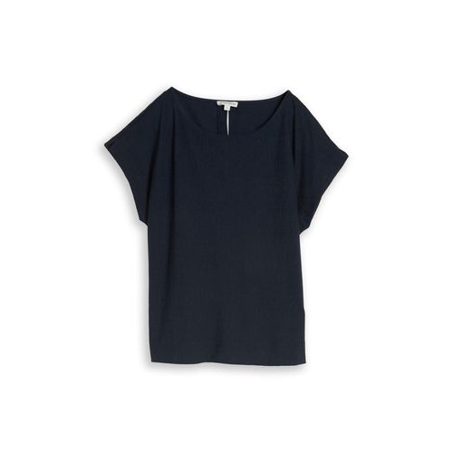 TOM TAILOR Damen Loose Fit T-Shirt, blau, Uni, Gr. XXXL