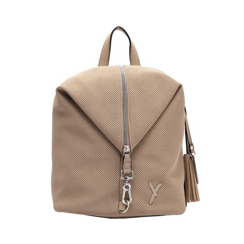 Rucksack SURI FREY "Rucksack SFY Romy", Damen, Gr. B/H/T: 25cm x 27cm x 14cm, beige (sand 420), PVC, Rucksäcke Rucksack