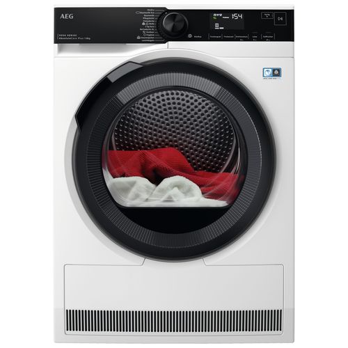 AEG Wärmepumpentrockner "TR9T75680, 3D-Scan-Restfeuchteermittlung, trocknet Wolle und Seide", Energieeffizienz: C, weiß, B:59,6cm H:85cm T:66,3cm, Trockner, 3D-Scan: Daunenjacken so flauschig und warm wie am ersten Tag, Wärmepumpentrockner