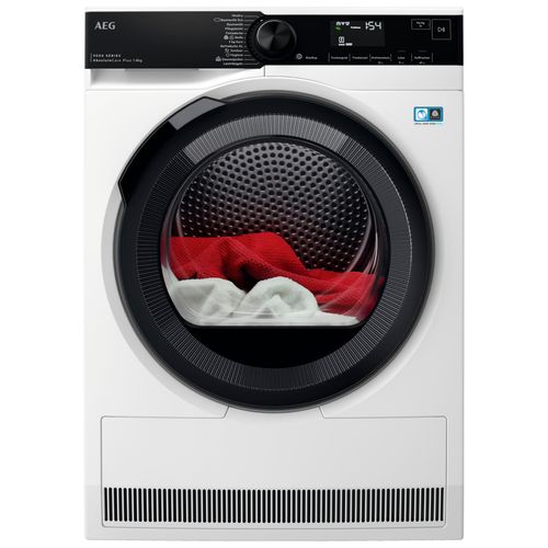 AEG Wärmepumpentrockner "TR9T75680, 3D-Scan-Restfeuchteermittlung, trocknet Wolle und Seide", Energieeffizienz: C, weiß, B:59,6cm H:85cm T:66,3cm, Trockner, 3D-Scan: Daunenjacken so flauschig und warm wie am ersten Tag, Wärmepumpentrockner