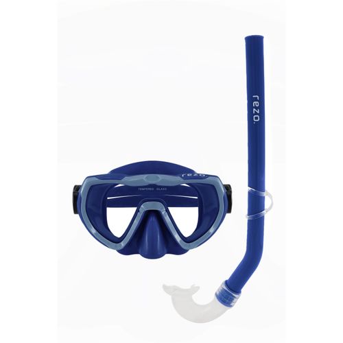 Taucherbrille REZO "Matira", blau (neonblau), Sportbrillen, mit großem Gesichtsfeld