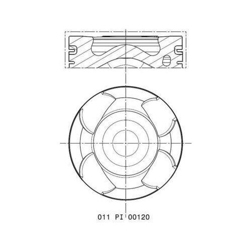 MAHLE 011 PI 00120 000 Kolben für OPEL Astra J Sports Tourer (P10) ASTRA J Astra K Sports Tourer (B16) Meriva B (S10) Astra K Schrägheck (B16)