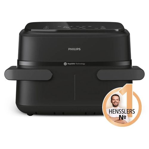 Philips Airfryer 1000 Series Flexible Basket - 7,1 L, 10 Kochfunktionen, schwarz (NA154/00)