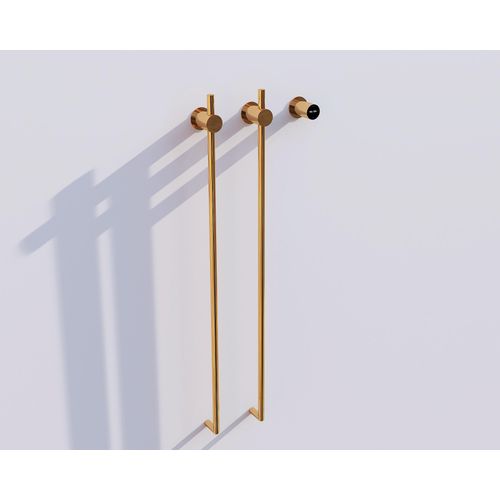 Elektrischer Handtuchradiator - Gold - Timer 1-8 Stunden, 30W, 987x36x8 cm