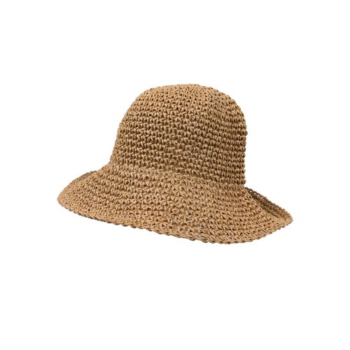Strohhut CAPELLI NEW YORK, Damen, taupe, Stroh, Hüte Strohhut, mit handgefertigter Struktur