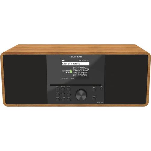 TELESTAR TOP 300 Holz Stereo DAB+ UKW Internetradio mit CD Player Radio Digitalradio