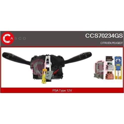 CASCO CCS70234GS Lenkstockschalter Kombischalter passend für PEUGEOT PARTNER Tepee PARTNER Kasten Expert Tepee (VF3X) für CITROËN BERLINGO (B9)