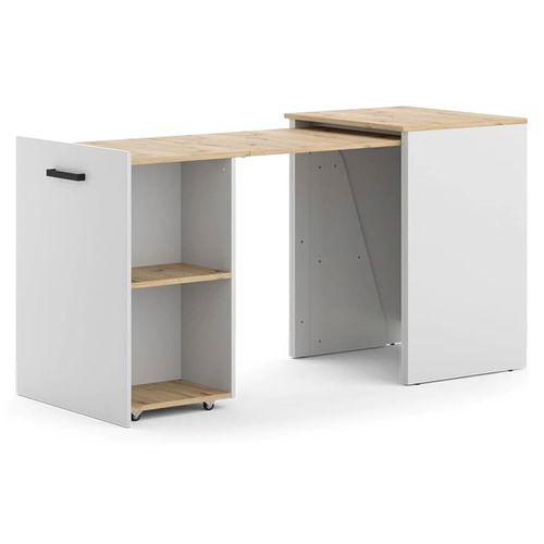 Esstisch Adam, Greige/Artisan, 60 x 50,4 cm ausziehbar, geeignet für Ess- und Wohnbereiche