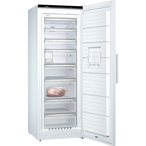 SIEMENS Gefrierschrank "GS58NAWDV", Energieeffizienz: D (A-G), weiß, B:70cm H:191cm T:78cm, Gefrierschränke