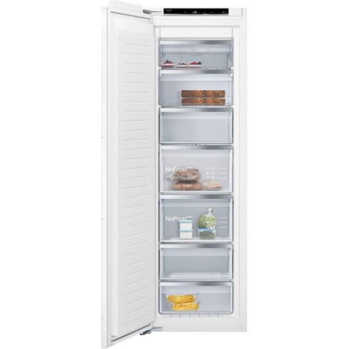 SIEMENS Einbaugefrierschrank "GI81NACE0", Energieeffizienz: E (A-G), silber, B:55,8cm H:177,2cm T:54,5cm, Gefrierschränke, No Frost: nie wieder Abtauen