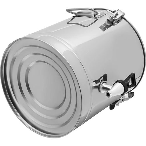 Edelstahl-Heißgetränkespender - Isolierbehälter - Kapazität 14 l - Warmhaltezeit 8 Std. - Für Party & Camping - Dunkelgrau