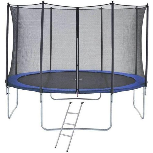 Trampolin 430 cm Blau + Leiter