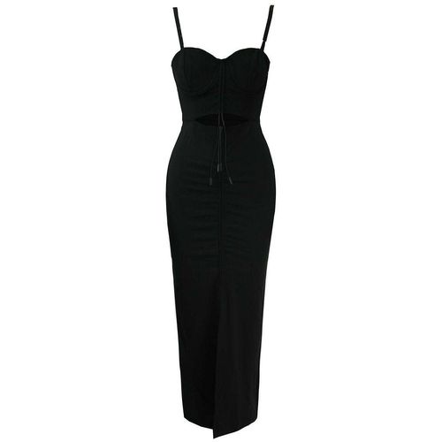 Puma x Rihanna Fenty Front Ruched Cut Out Zwart Dames Jurk 577296 01