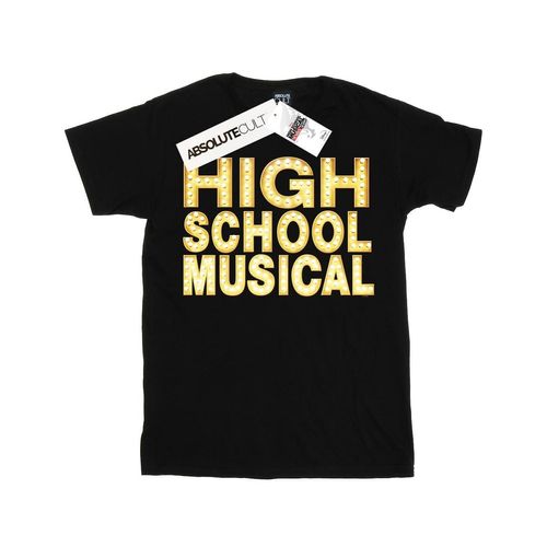 Disney - "High School Musical The Musical Lights Logo" T-Shirt für Mädchen (Schwarz)