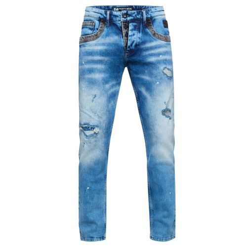 Jeansbroek "YOKOTE" rechte pasvorm stone-washed