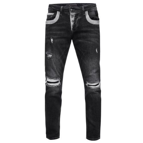 Jeansbroek "YOKOTE" rechte pasvorm stone-washed