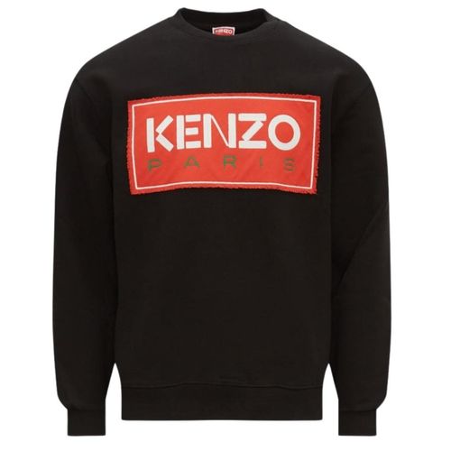 Kenzo Paris bloklogo zwart sweatshirt