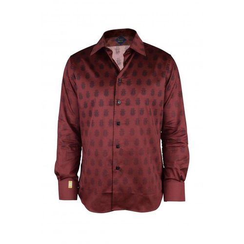 Miljardair LS Milano All-over shirt bordeaux