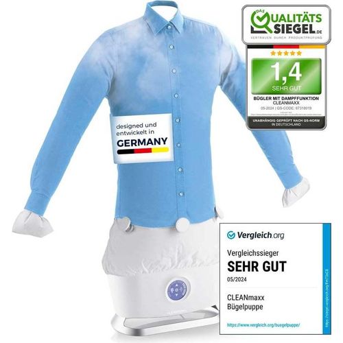 CLEANmaxx automatischer Hemdenbügler mit Dampffunktion 2 Bügelprogramme Bügelpuppe Bügelstation Bügelautomat Blusenbügler Bügeleisen Bügler