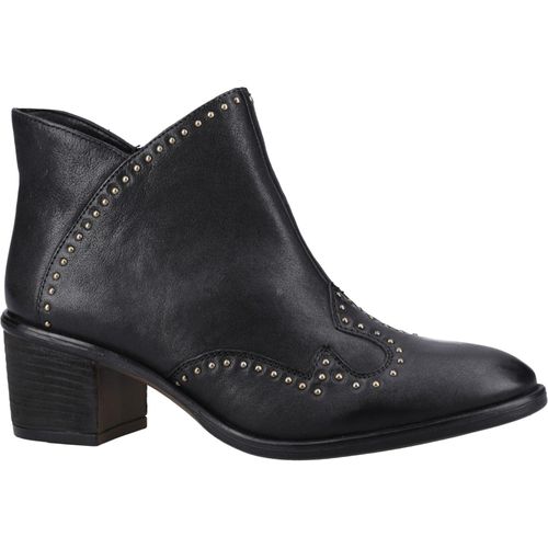 Hush Puppies Waverly Leren Zwarte Damesschoenen