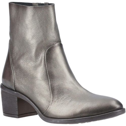 Hush Puppies Winona Leren Dames Pewter Laarzen