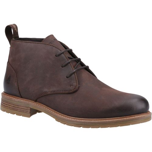Hush Puppies Ricky Leren Heren Bruine Enkellaarzen