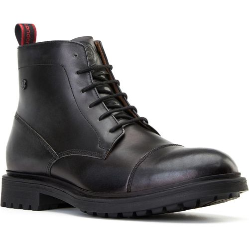 Base London Boulton Leren Heren Enkellaarzen Zwart