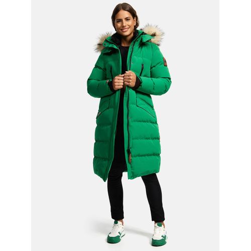 Marikoo Damen Winterjacke – Schneesternchen, lang mit Kapuze & Fellkragen