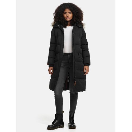 Marikoo Damen Winterjacke – Schneesternchen, lang mit Kapuze & Fellkragen