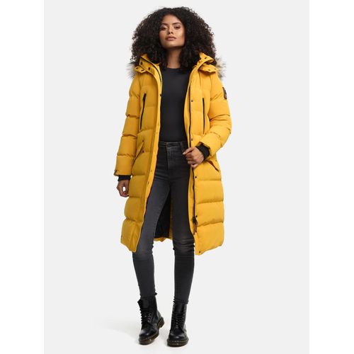 Marikoo Damen Winterjacke – Schneesternchen, lang mit Kapuze & Fellkragen
