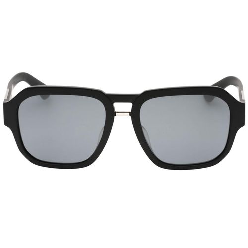 Dolce & Gabbana Sonnenbrille mit silbergrauen Gläsern und mattschwarzen Gläsern