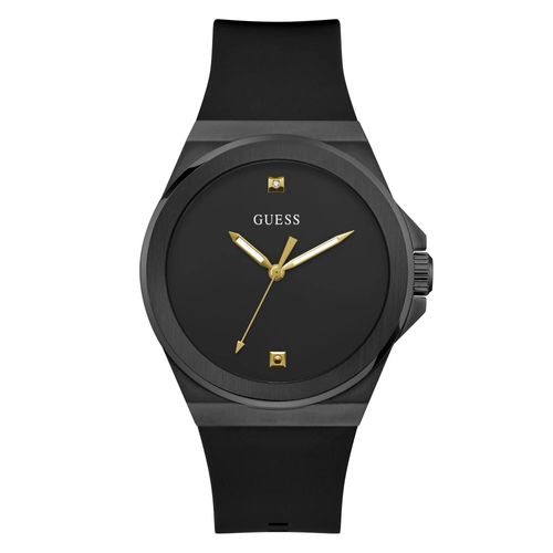 Guess Vinyl Heren Horloge Zwart GW0790G2