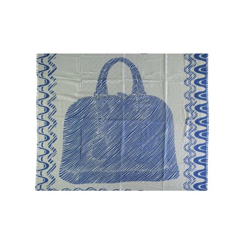 Louis Vuitton Blauw en Witte Alma Print Sjaal - '10s