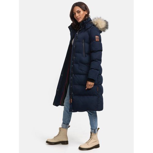 Marikoo Damen Winterjacke – Schneesternchen, lang mit Kapuze & Fellkragen