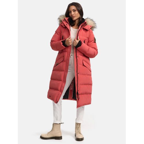Marikoo Damen Winterjacke – Schneesternchen, lang mit Kapuze & Fellkragen