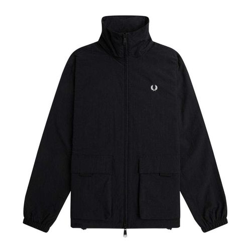 Fred Perry Heren Jas met Opgenaaide Zakken (Zwart)
