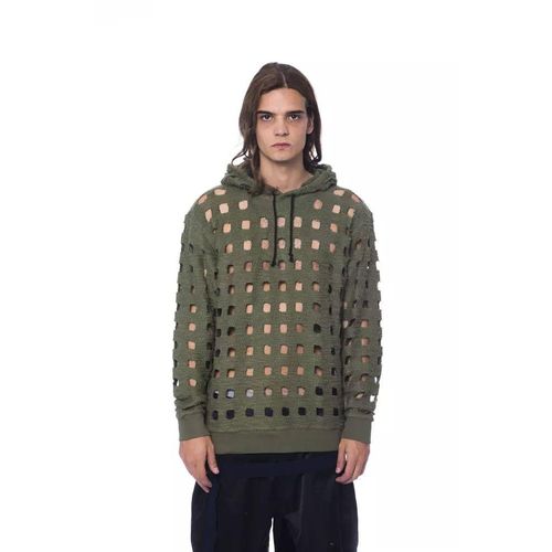 Uitgesneden Gebreide Hoodie Militair Groen