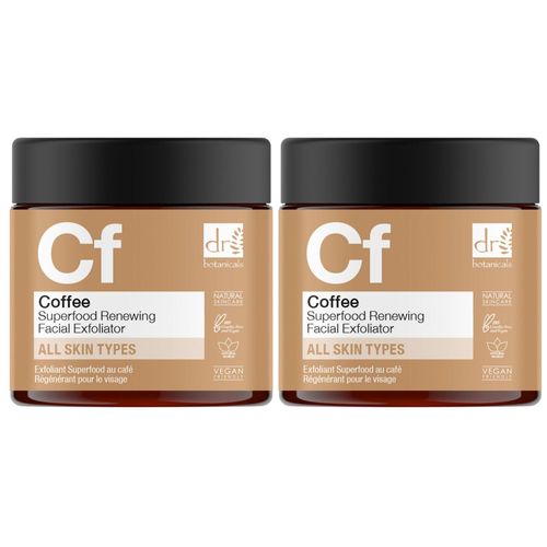 Dr Botanicals Kaffee Superfood Erneuernder Gesichtspeeling 60ml x 2 Duo-Pack