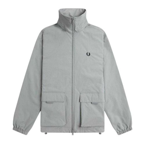 Fred Perry Heren Jas met Opgenaaide Zakken (Grijs)