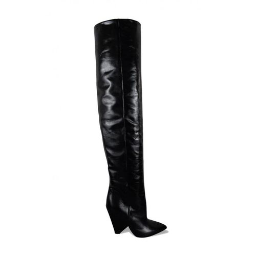 Saint Laurent Niki 105 overknee laarzen Zwart