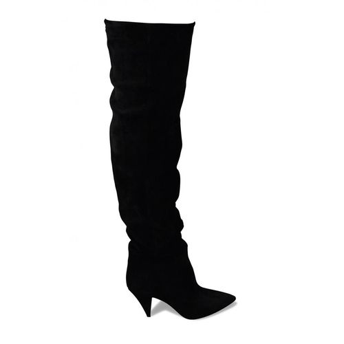 Saint Laurent Era 85 overknee laarzen Zwart