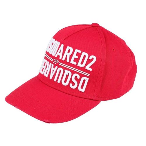 DSquared2 Umkehrtes Logo 25. Jubiläum Baseballmütze (Rot)